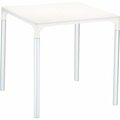 Fine-Line 28 in. Mango Alu Square Table, Beige FI887452